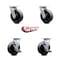 Service Caster 6 Inch Glass Filled Nylon Swivel Caster Set with Roller Bearings 2 Brakes SCC SCC-30CS620-GFNR-2-TLB-2 - alternate 4